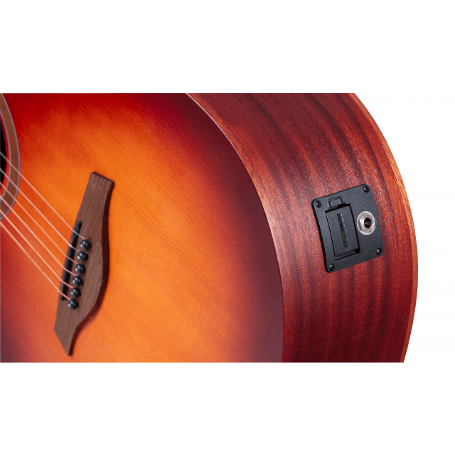 Chitarra acustica dreadnought amplificata con armrest in mogano