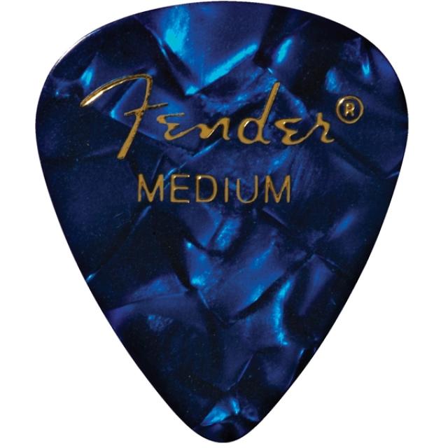 Plettri Premium Celluloid 351 Shape Medium Blue Moto Confezione da 12