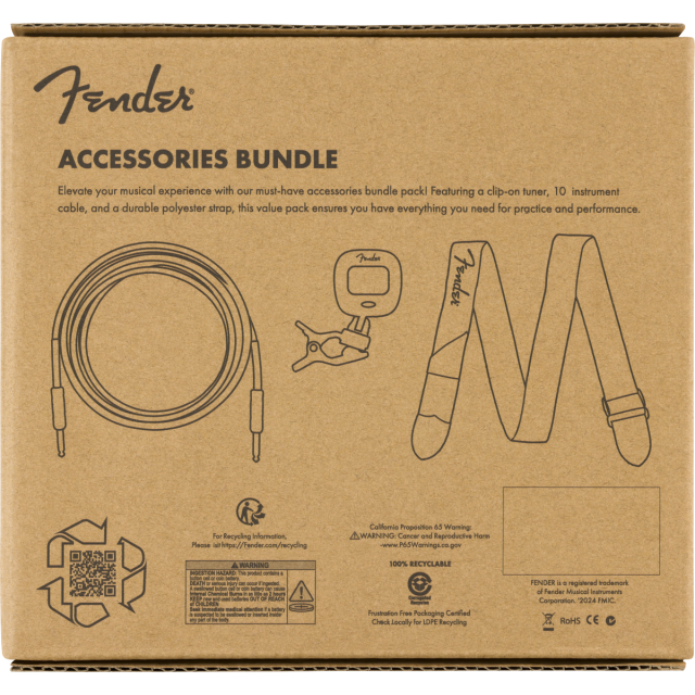 Accessories Bundle Pack - Cable, Tuner, Strap