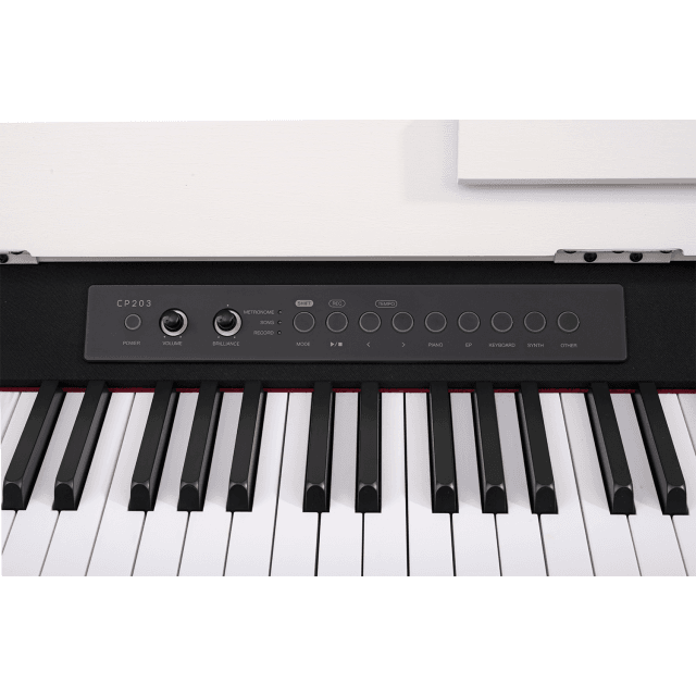 Pianoforte digitale compatto con finitura in colore bianco
