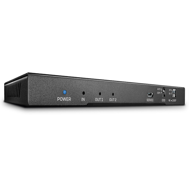 18G HDMI 2.0 Splitter with Audio Extractor, 2 Ports