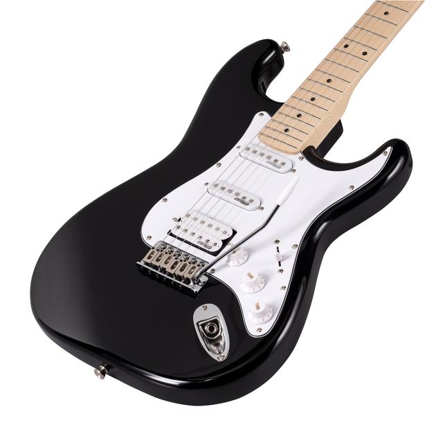Double cutaway electric guitar with 2 single coils + splittable humbucker and self-locking tuners (Wilkinson equipped, maple fretboard)