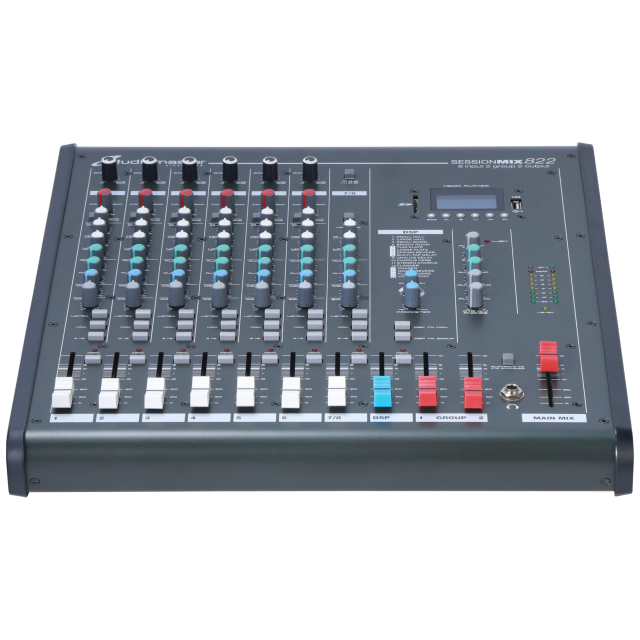 Console di missaggio professionale a 8 canali con Media e Bluetooth
