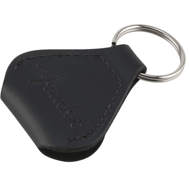 Fender™ Leather Pick Holder Keychain Black