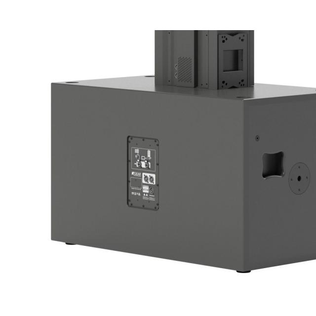 Sistema attivo con 2 subwoofer da 18” e array coassiale slim 4x12” con tecnologie PAT® e SAT® e modulo Powersoft integrato (colore Nero)