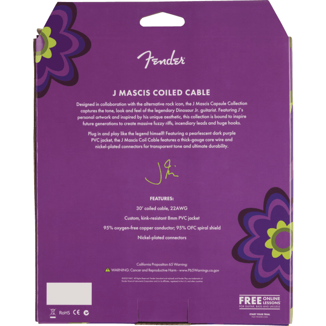 J Mascis Coil Cable, 30'