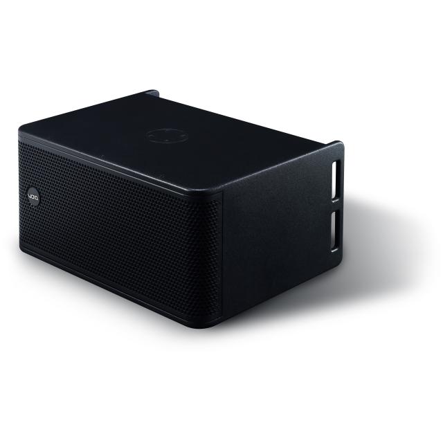 Active subwoofer with dual 10" transducers, integrated DSP and amplifier module (black)