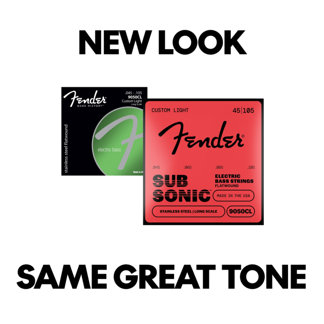 Muta Fender  SubSonic™ 9050CL Bass Strings, Flatwound Stainless Steel, Long Scale, Gauges .045-.105, 0739050404