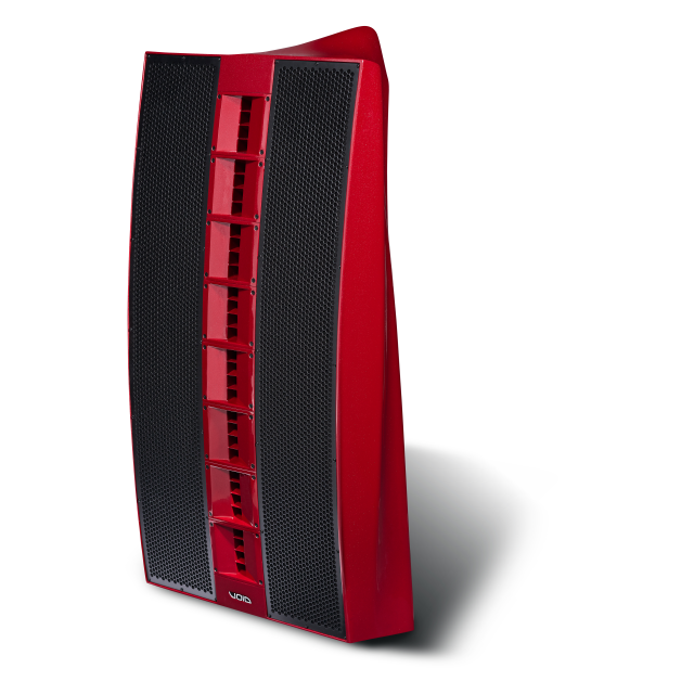 Array acustico a due vie con 20 trasduttori (12x6.5" LF, 8x1" HF) e tecnologia Virtual Arc (colore Rosso)