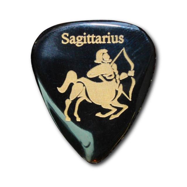1 Plettro con segno zodiacale "Sagittario"