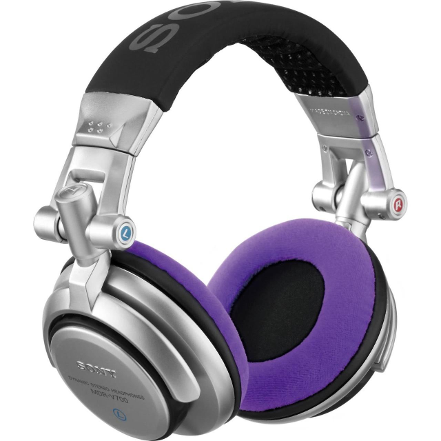 Earpad Set VELOUR for Sony MDR-V700 DJ and Allen & Heath XD53/ XD2-53 - violet