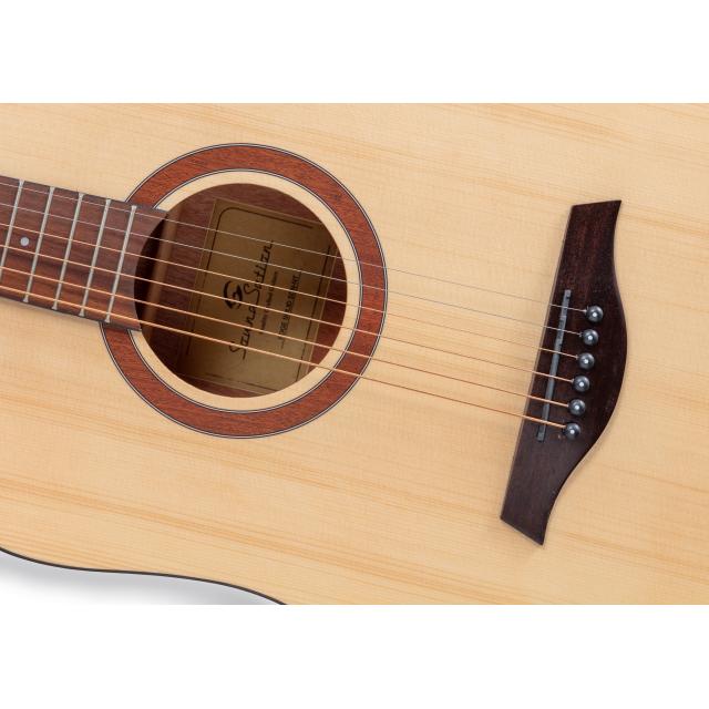 Dreadnought acoustic guitar with armrest