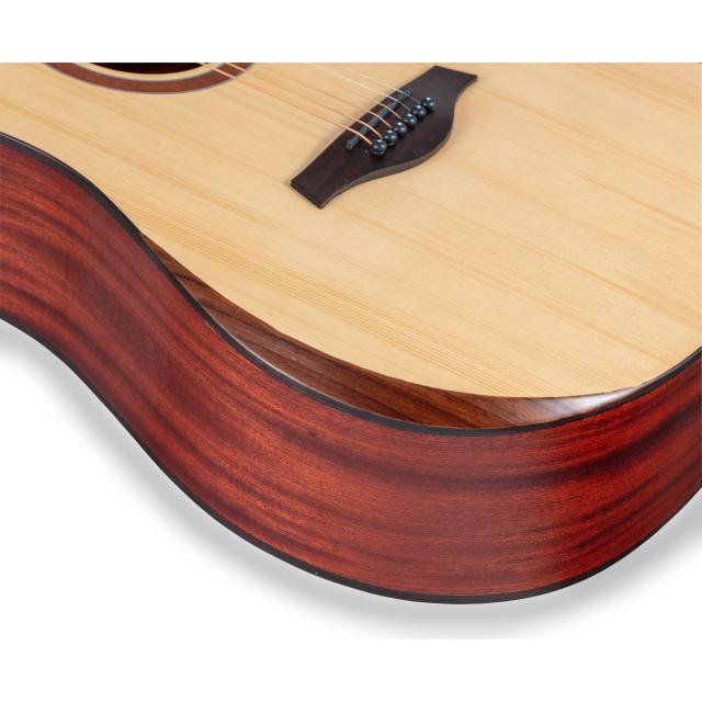 Dreadnought acoustic guitar with armrest