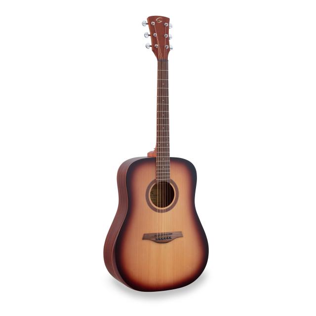 Dreadnought acoustic guitar with mahogany armrest