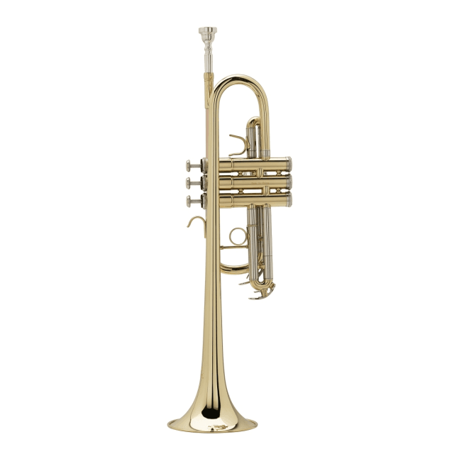 c trumpet in gold lacquered finish