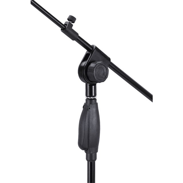 Boom arm Mic stand featuring ONE HAND system and tripod base