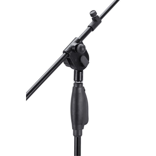 Boom arm Mic stand featuring ONE HAND system and tripod base