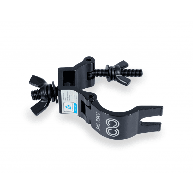 MORSETTO  IN ALLUMINIO NERO DA 31-35 MM 75 KG