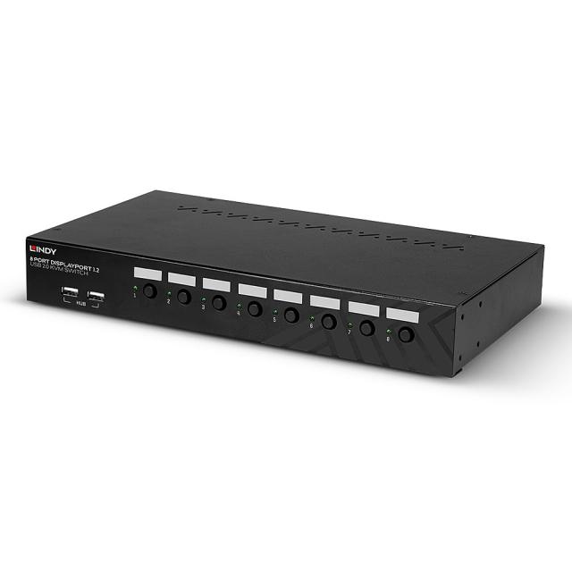 Switch KVM DisplayPort 1.2, USB 2.0 & Audio, 8 Porte