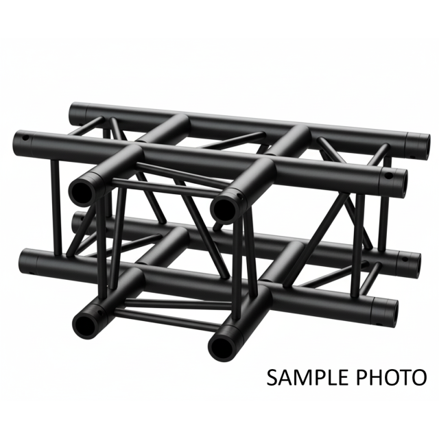 Angolo di Giunzione a "T" a 3 vie per Truss Quadrata con Lato da 29 cm Nero (29CTPB)