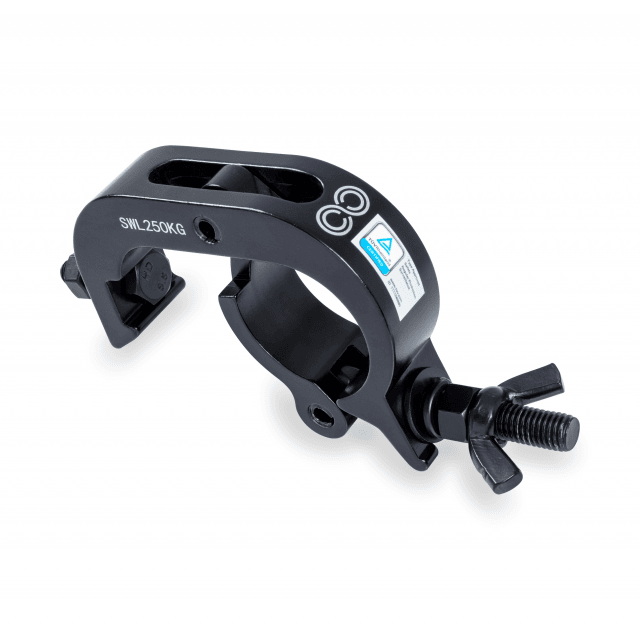 MORSETTO IN ALLUMINIO NERO DA 44-52 MM 250 KG