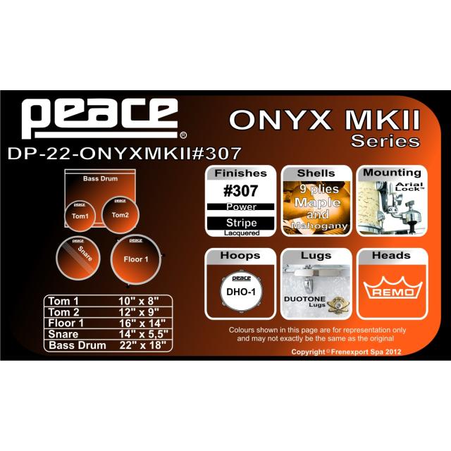 Drum Set 5 pcs in Acero e Mogano con finiture laccate speciali