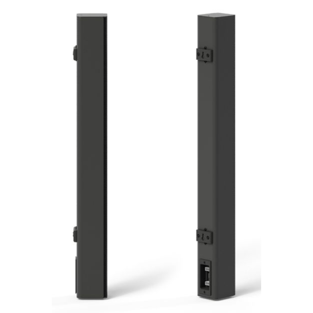 Ultra-compact 8x2" line array column speaker with built-in transformer (black)