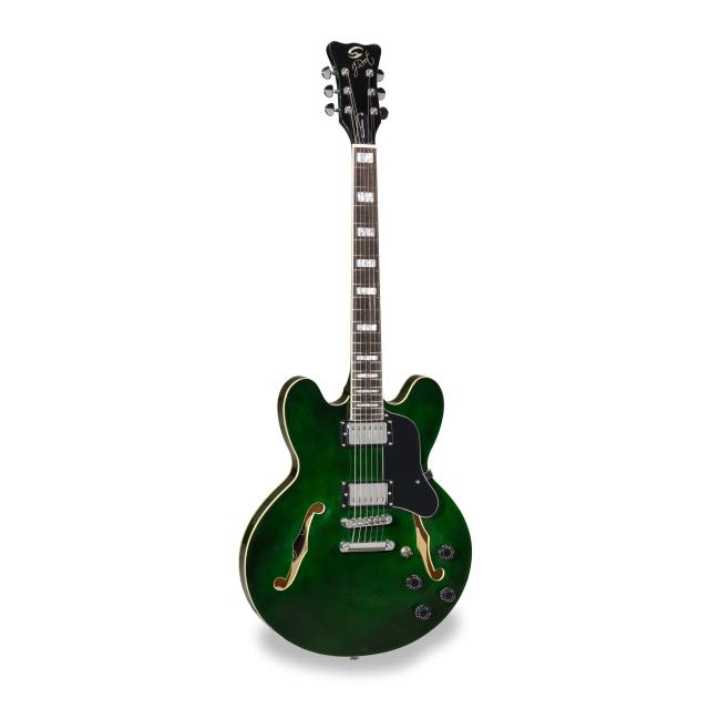 Double cutaway semi-acoustic guitar w/Humbuckers
