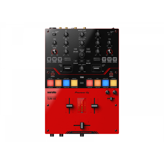 Mixer DJ per Stracht 2 canali (rosso lucido)