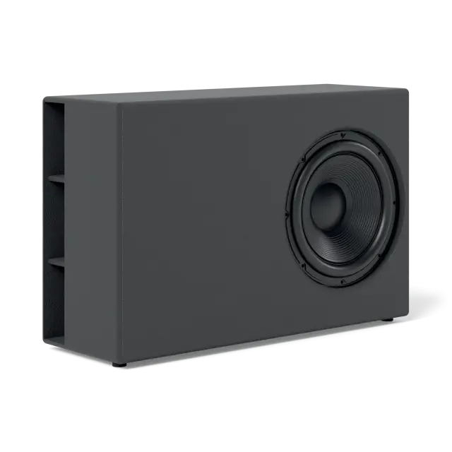18" Multimedia Entertainment Compact Passive Subwoofer, 4 Ohm (black color)