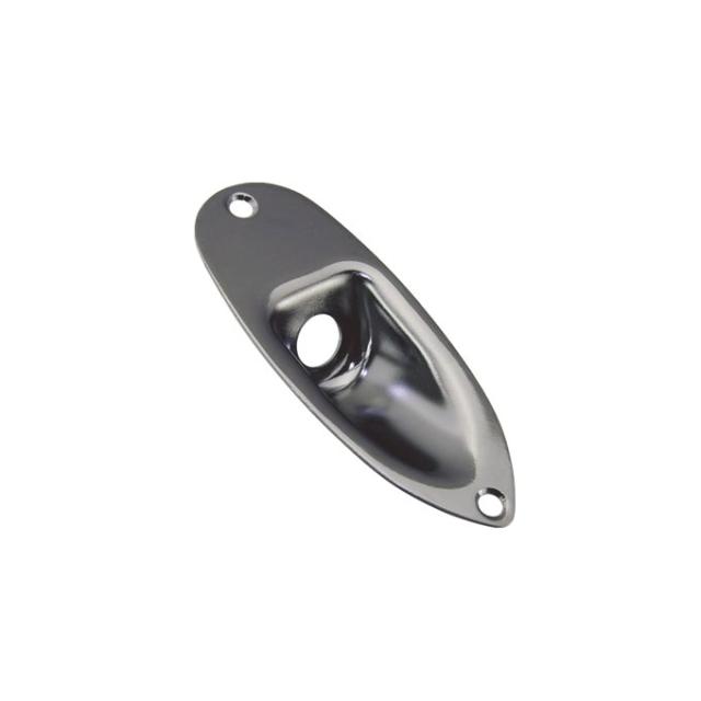 Chromed Metal Jack Plate for Strat style guitars