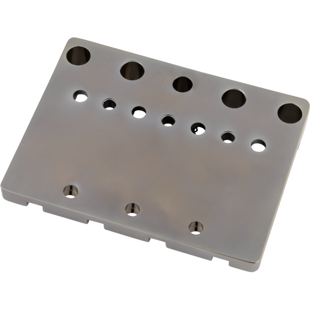 Ponte Fender HiMass String-Through 4-String Bass Assembly Brass Saddles, Black Chrome 0994411400