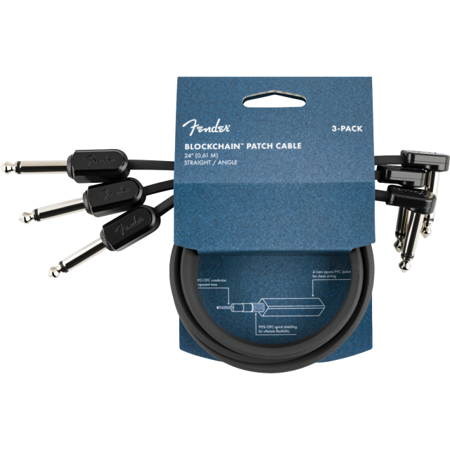 Blockchain 24" Patch Cable, 3-pack, Straight/Angled
