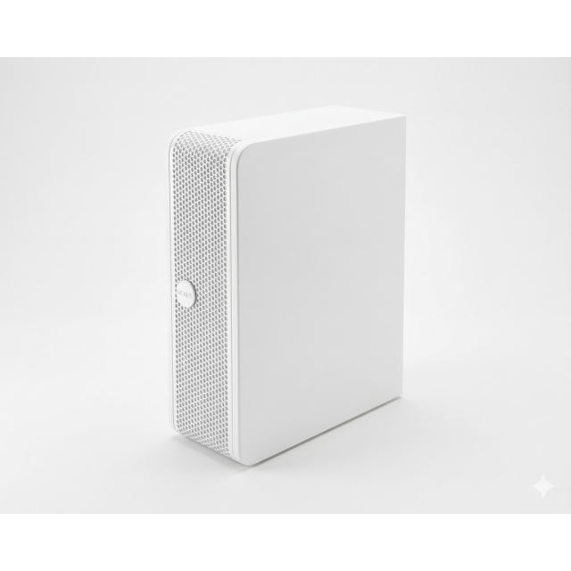 Subwoofer attivo ultra-compatto con doppio trasduttore da 8”, DSP integrato e modulo di amplificazione da 600 W (colore Bianco)