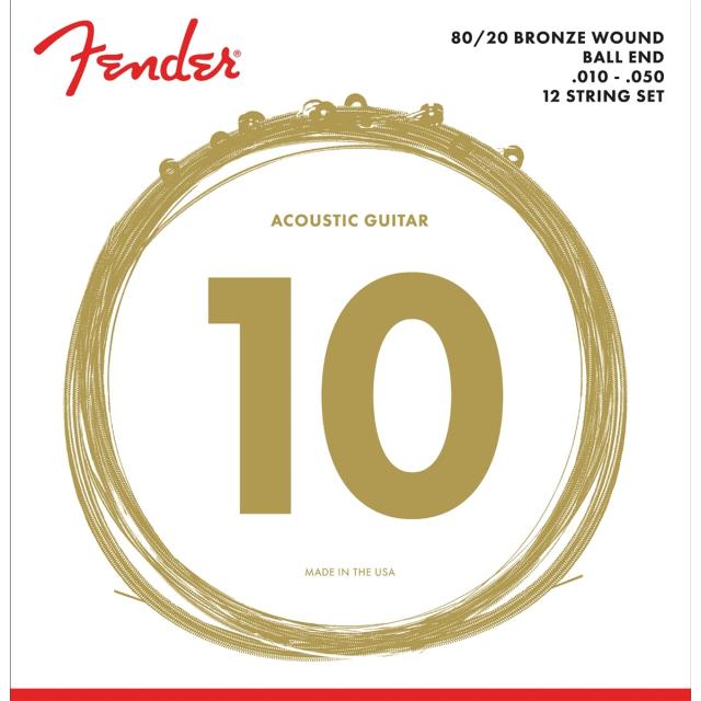 80/20 Bronze Acoustic Strings Set of Twelve Ball End 70-12L .010-.050 Gauges