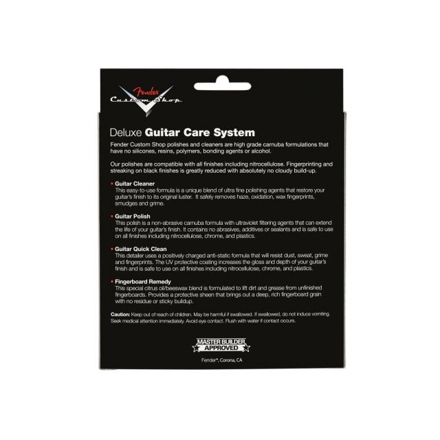 Custom Shop Deluxe Guitar Care System, 4 Pack, Black