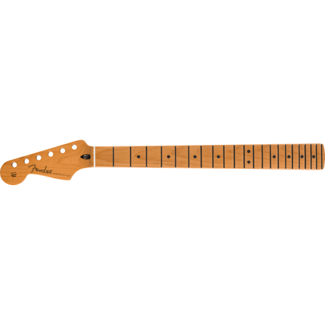 Manico per Stratocaster® mancino Satin Roasted Maple, 22 Tasti Jumbo, 12" Radius, Profilo Flat Oval, Acero