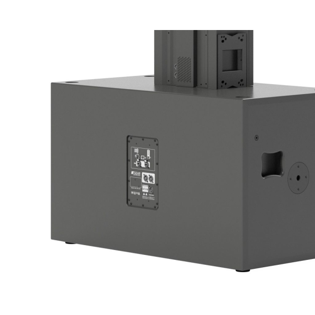 Active system with 2x18” subwoofer and 4x12” coaxial slim array featuring PAT® and SAT® technologies and Powersoft Module (black)