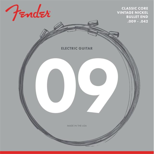 Classic Core Electric Guitar Strings Set 3155L Vintage Nickel Bullet Ends (.009-.042)