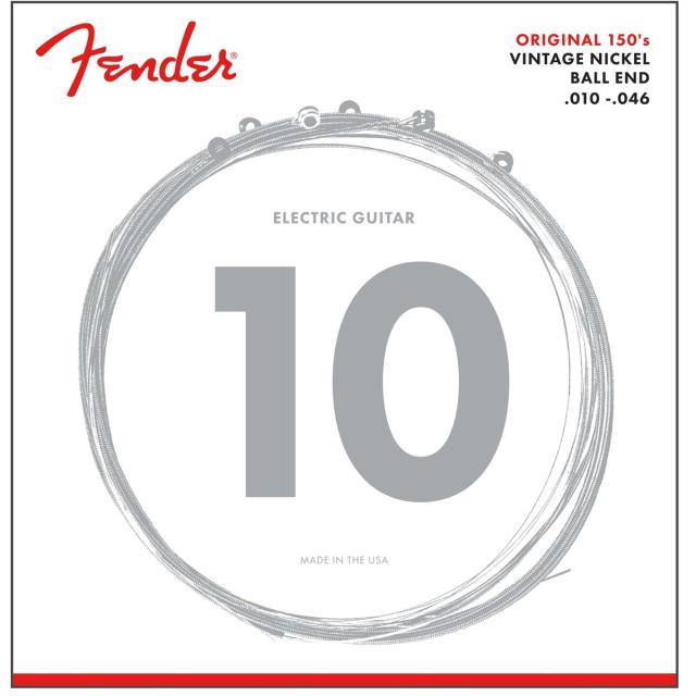 Original 150 Guitar Strings, Pure Nickel Wound, Ball End, 150R .010-.046 Gauges, (6)