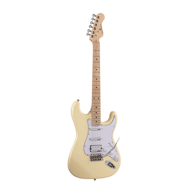 Double cutaway electric guitar with 2 single coils + splittable humbucker and self-locking tuners (Wilkinson equipped, maple fretboard)