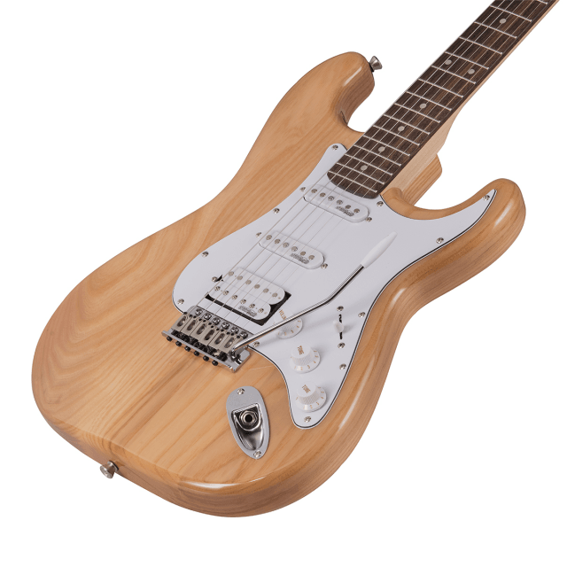 Double cutaway electric guitar with 2 single coils + splittable humbucker and self-locking tuners (Wilkinson equipped, eco-rosewood fretboard)
