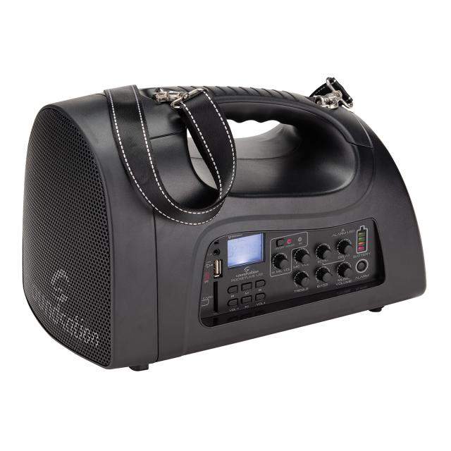 Amplificatore Portatile con radiomicrofono UHF a 16-canali, lettore MP3 e Blutooth™
