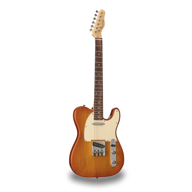 Cutaway electric guitar with 1 single coil and 1 lipstick pickup (equipped by Wilkinson®)