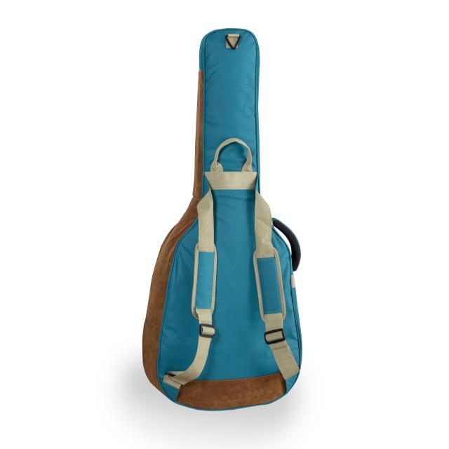 Borsa chitarra acustica con inserti in pelle suede