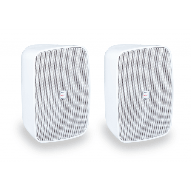 4" Waterproof 2-way Passive Wall-Mount Speaker Pair, White