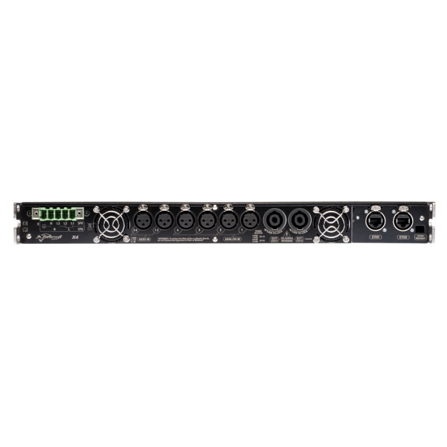 4-channel Benchmark Amplifier with DSP and optional Dante™