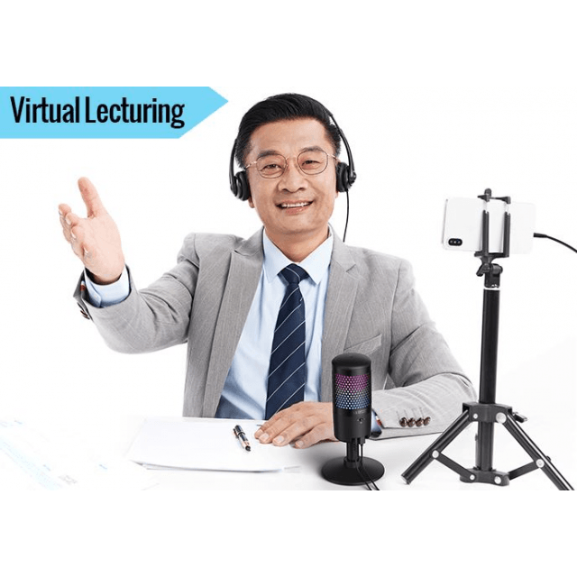 Microfono digitale USB con effetti LED RGB