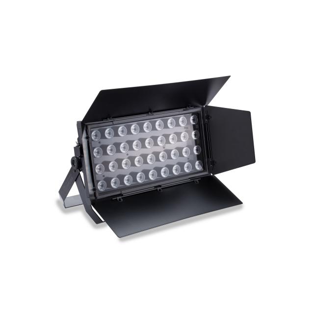 Proiettore con 36 Led da 10W RGBW 4in1 e Alette Richiudibili