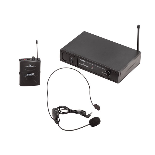 UHF Plug & Play Wireless Microphone System with Bodypack and Headset (Freq. 863.05 MHz)